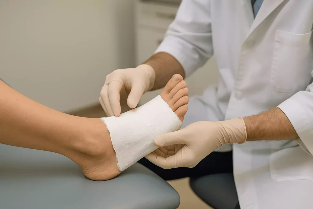 Custom orthotics designed to correct foot structure and offload pressure from the first ray to reduce hallux valgus risk
