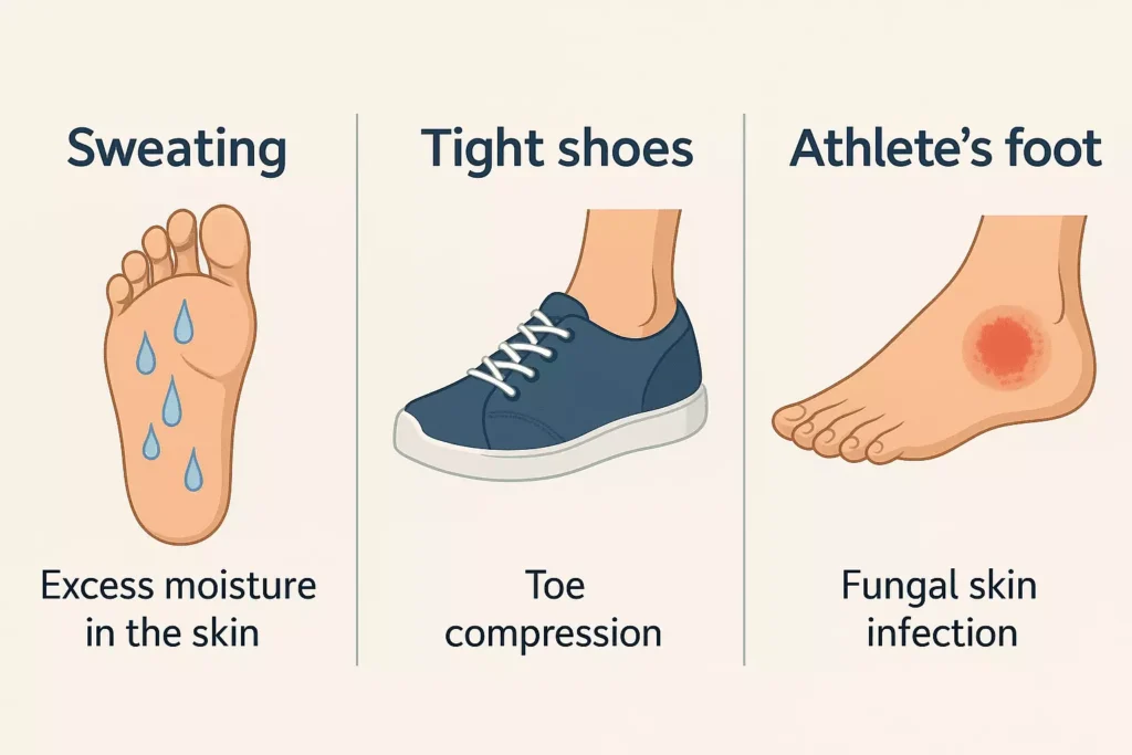 Risk factors for skin and nail conditions: biomechanical to microbial Lifestyle and biomechanical contributors to podiatric skin and nail deterioration visualised as risk wheel
