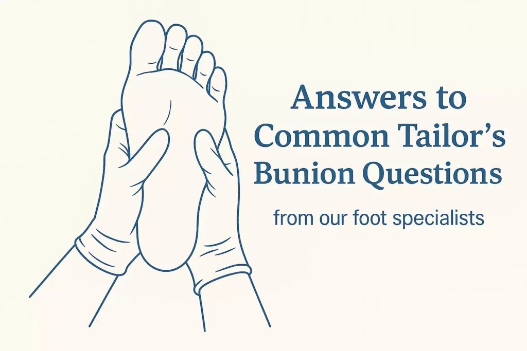 Podiatrist-led consultation on common bunionette questions, covering symptoms, treatment, and prevention strategies