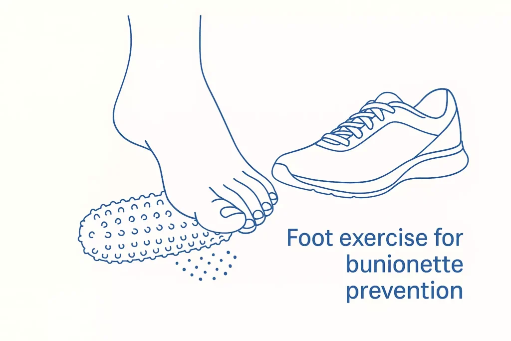 Preventive care for bunionette through structured foot exercises, biomechanical correction, and ergonomic footwear choices
