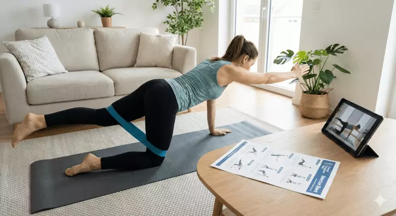 Home-based chiropractic rehabilitation exercises designed for daily recovery and postural improvement