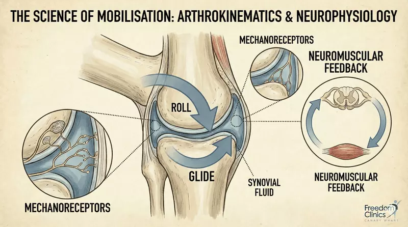 Joint arthrokinematics and mechanoreceptors affected by mobilisation therapy